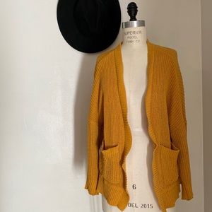 🌟HP🌟 Wild Fabel Yellow Open Front Cardigan
